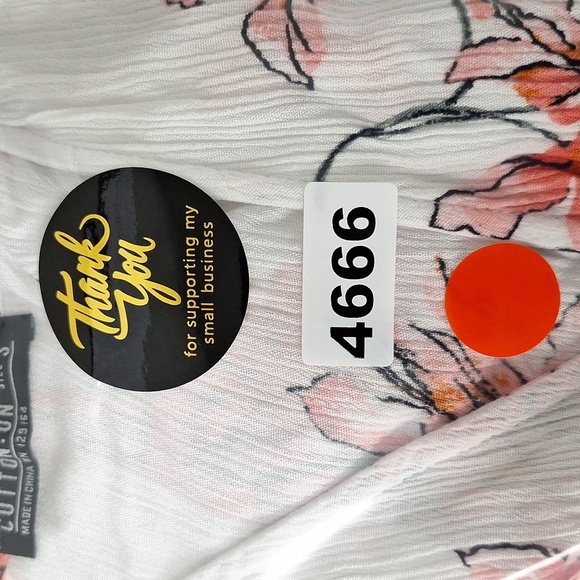 Cotton On White Red Floral Romantic V-Neck Boho High Low Wrap Maxi Dress Size S - Picture 14 of 14